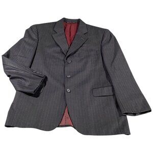 Jack Victor Jacket Mens 39S Black Burgundy Stripe Luxe Gentleman Gatsby Career